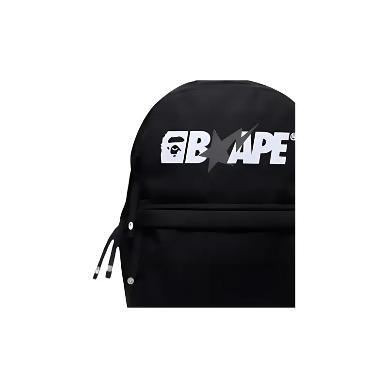 A BATHING APE Polyester Backpack Unisex Black-4