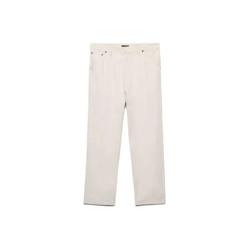 PRADA Chambray Triangle Logo Pants-0