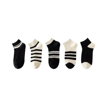 Mulong Family No Show Socks Women's 5 Pack Mixed Color