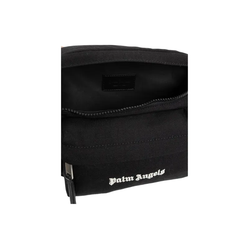 PALM ANGELS Logo Embroidered Messenger Bag-4