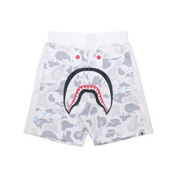 A BATHING APE Space Camo Shark Sweat Shorts