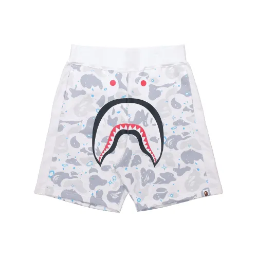 A BATHING APE Space Camo Shark Sweat Shorts