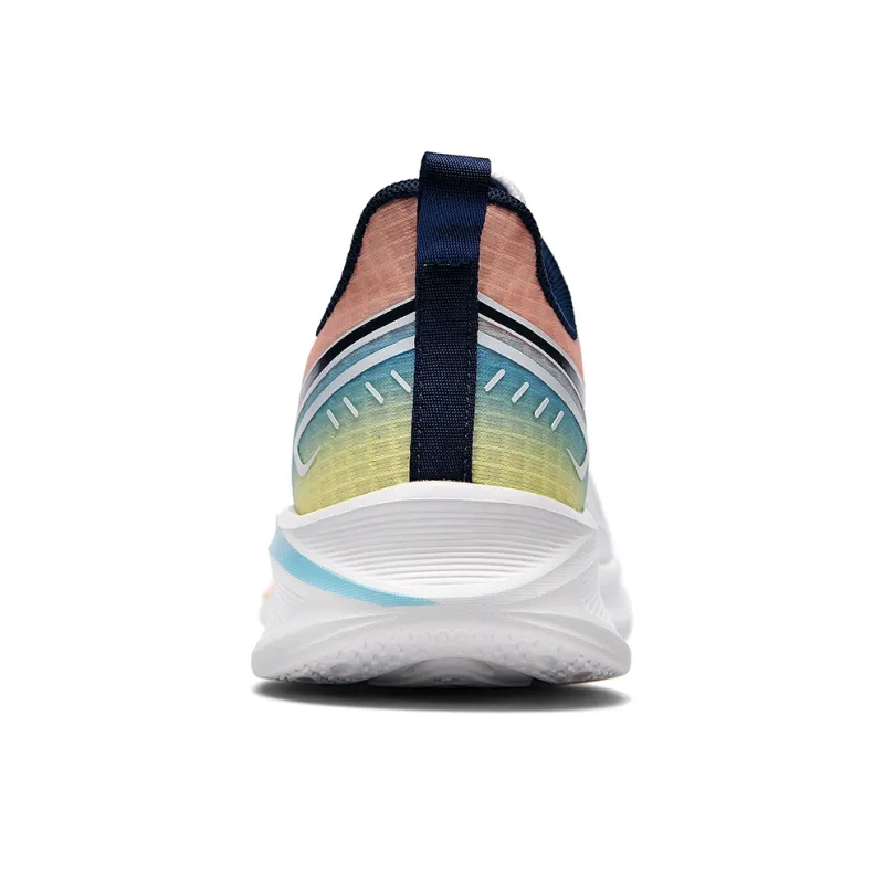 Binary Cushioning, Lightweight, Breathable, Slip Resistant Low Top Running Shoes Men's White Moon Orange-4
