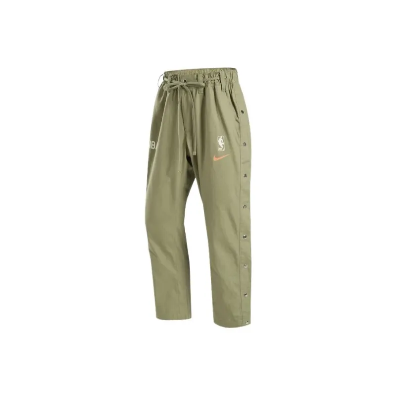 Nike TEAM 31 NBA Casual Pants Men's Olive Green/Orange Red-0