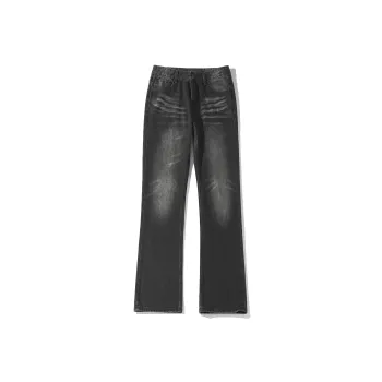 ZWWWZ Jeans Unisex Distressed White Black