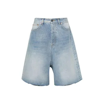 Vetements Mid rise Wide leg Denim Shorts