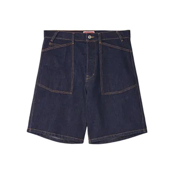 KENZO Logo appliqué Denim Shorts