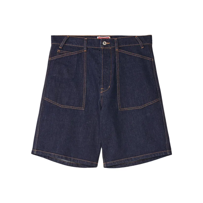 KENZO Logo appliqué Denim Shorts-0