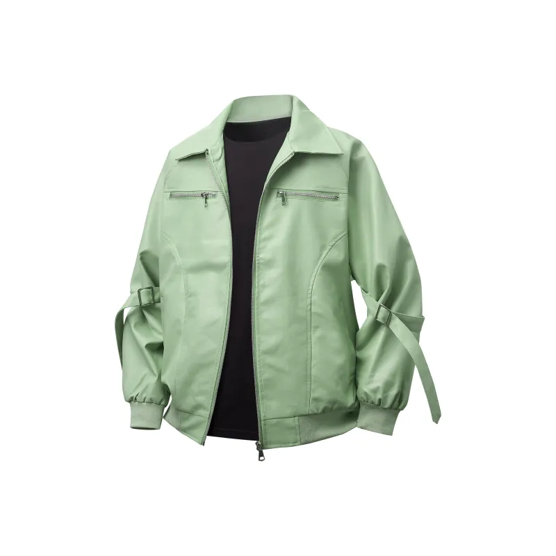 CHEVAL NOIR Leather Jacket Unisex Grass Green-0
