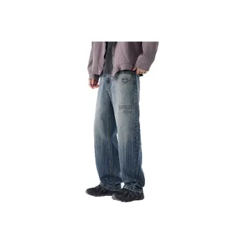 HIPANDA Jeans Men's Vintage Blue