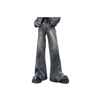 EYEUNDERSTAND Jeans Unisex Black Gray Color