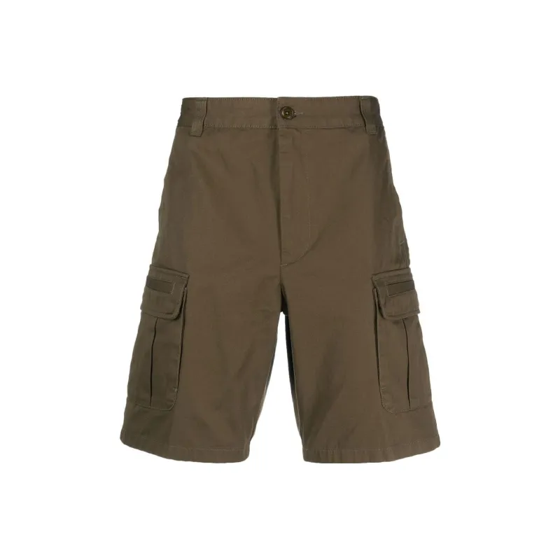 DIESEL Logo embroidered Cotton Cargo Shorts-0