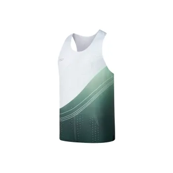 Saucony Tank Top Unisex Peacock Green Gradient Print