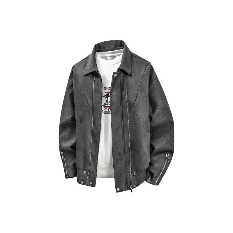 CHEVAL NOIR Leather Jacket Unisex Maple Leaf-2