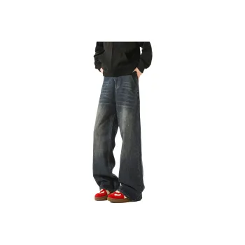 HOKLV Jeans Unisex Blue