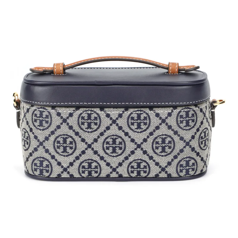 TORY BURCH T Monogram Fabric One Shoulder Handbag Regular Women's Marine Blue-2