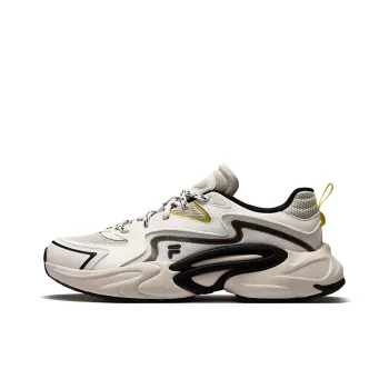 FILA FUSION FORCE Breathable Low Top Running Shoes Men's Gray White