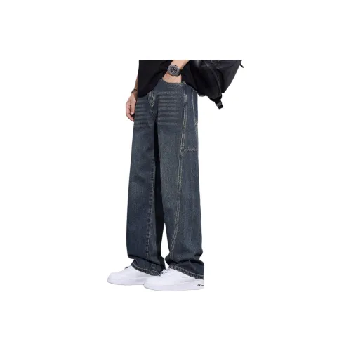 Tonlion Jeans Unisex Vintage Blue