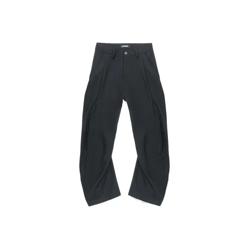 URS GGON 블랙 남녀공용 정장 바지