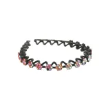 Colored Rhinestone Floral Headband