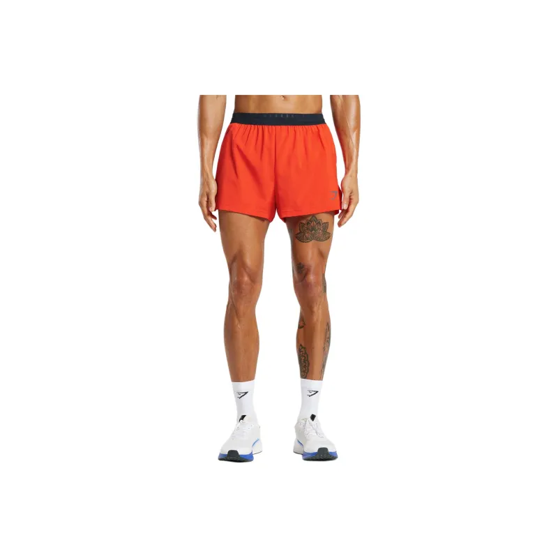 GYMSHARK RUN SPORT 3' SHORTS Casual Shorts Men's Electric Orange-0