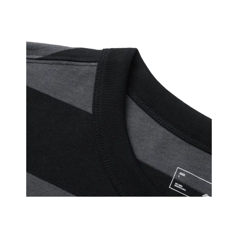 LiNing Sports Trend Series T Shirt Unisex Black Gray Stripes-2