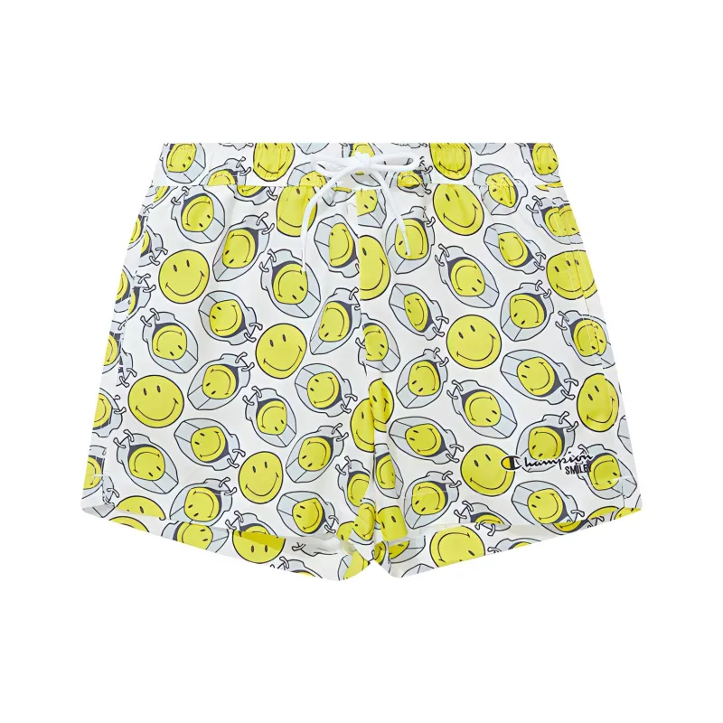 Smiley X Champion Smiley Casual Shorts Unisex White-0