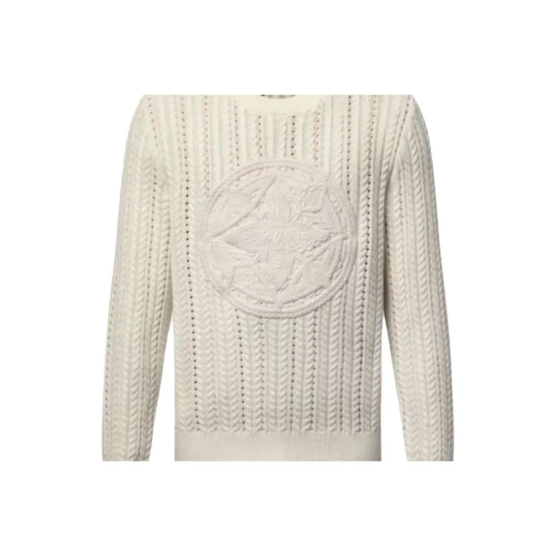 LOUIS VUITTON Long Sleeved Cable Knit Crewneck-1