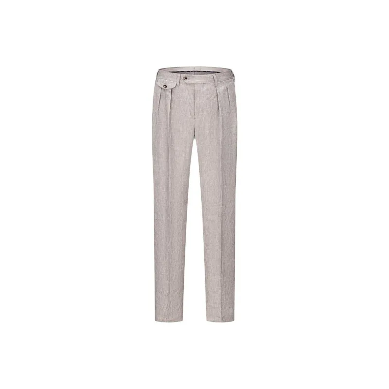 LARDINI Suit Trouser Men's Light Coffee Checked-0