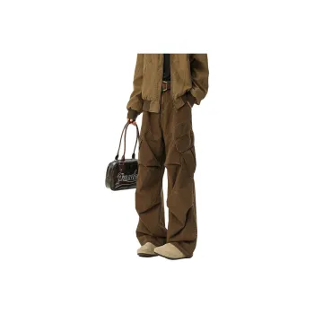 Qnxeey Cargo Pants Unisex Black