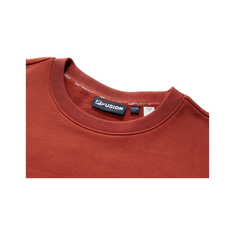 FILA FUSION LIFE Sweatshirt Unisex Sauce Orange Brown BN-2