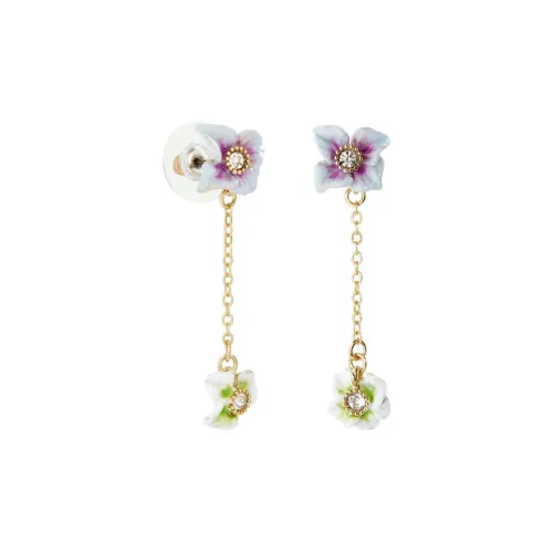 LES NEREIDES Gold Plated Earrings Women's White