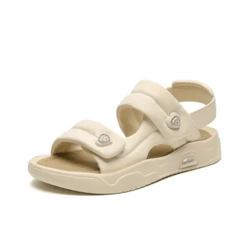 HUANAI Beach Sandals Women's Black/Ecru