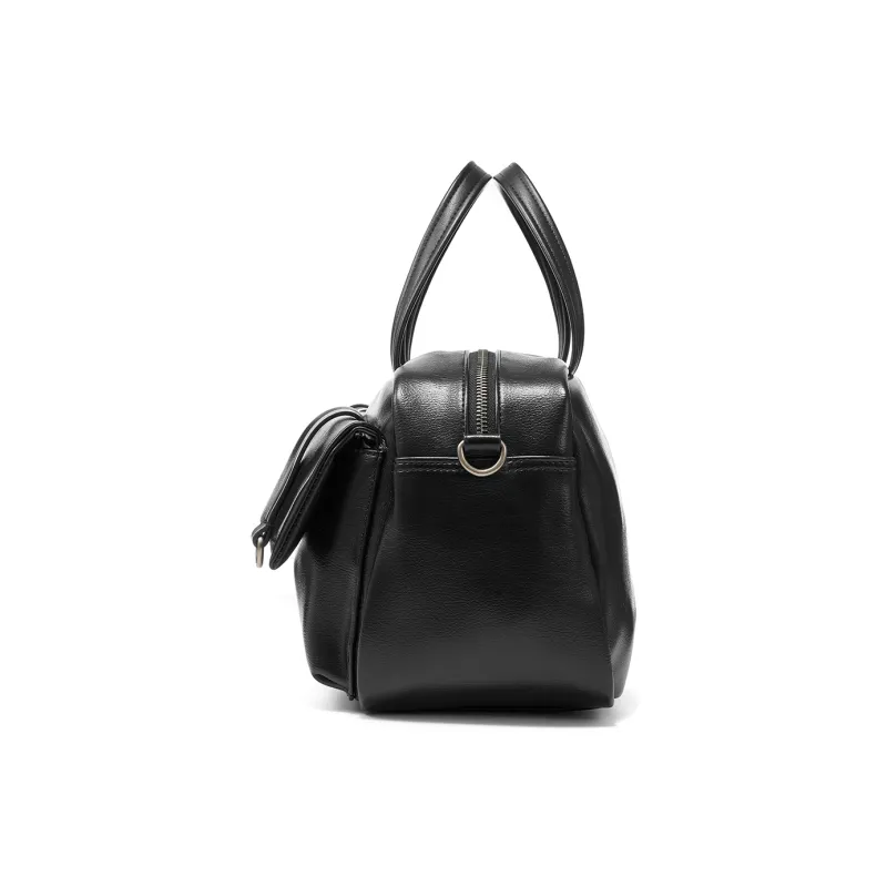 Yawei Kuroda PU Handbag Regular Unisex Black-4