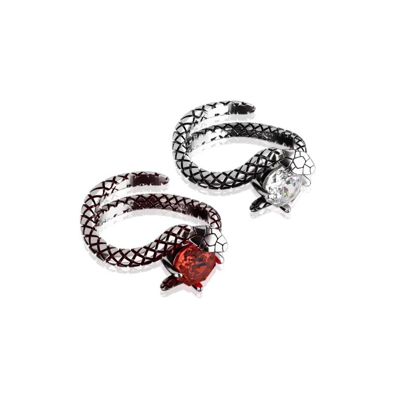 ICEGANG White Gold Plated Copper Rings Unisex-3