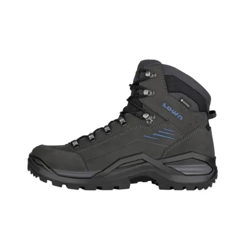 Lowa Renegade Anti Slip Wear Resistant Mid Top Hiking Shoes Men's Black