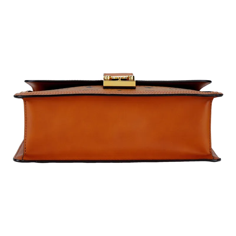 MCM Tracy Shoulder Bag Medium Visetos Cognac-3