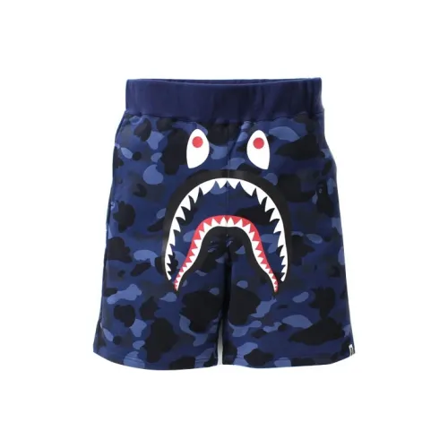 A BATHING APE Color Camo Wgm Print Shark Sweatshorts