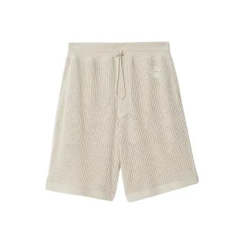 Burberry Logo Embroidered Drawstring Mesh Shorts