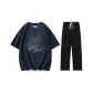 Clothing Set (Navy Blue Top+Black Pants)