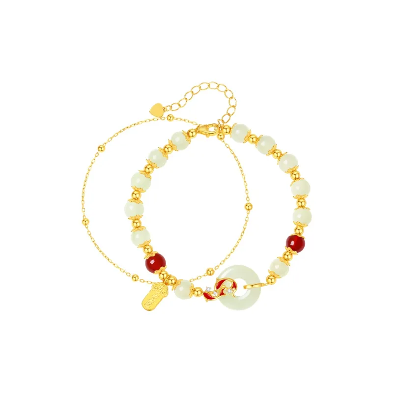 CHOW TAI SENG Bracelets Pale Greenish White Jade Women's-1