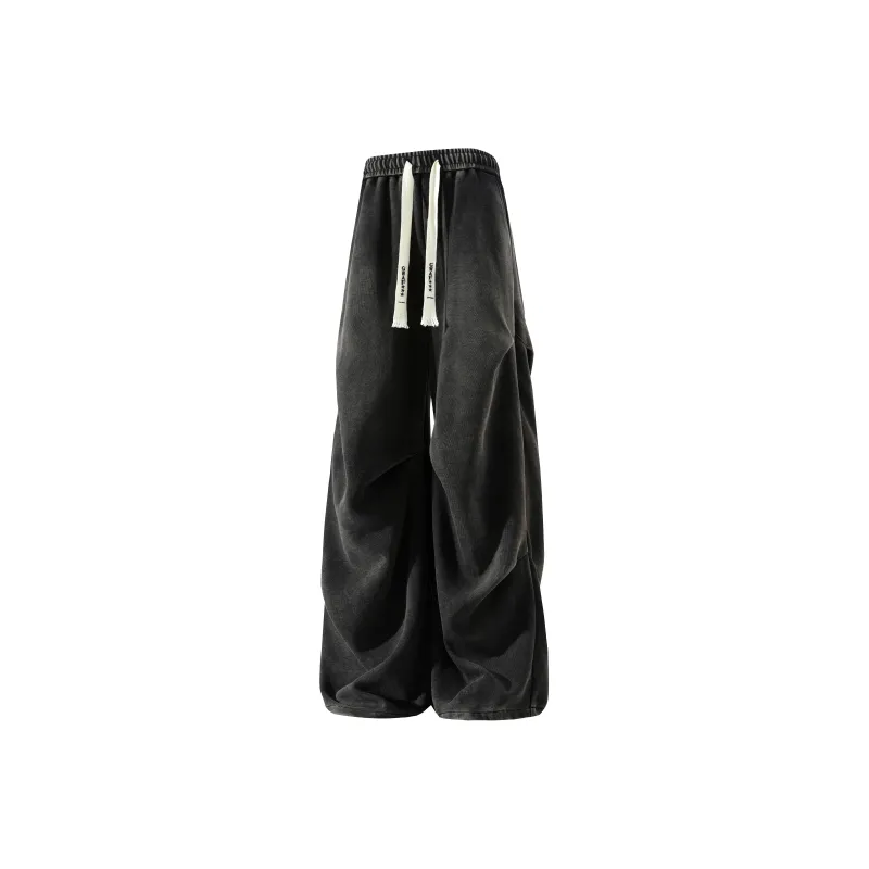 GWAF Casual Pants Unisex Washed Black-0