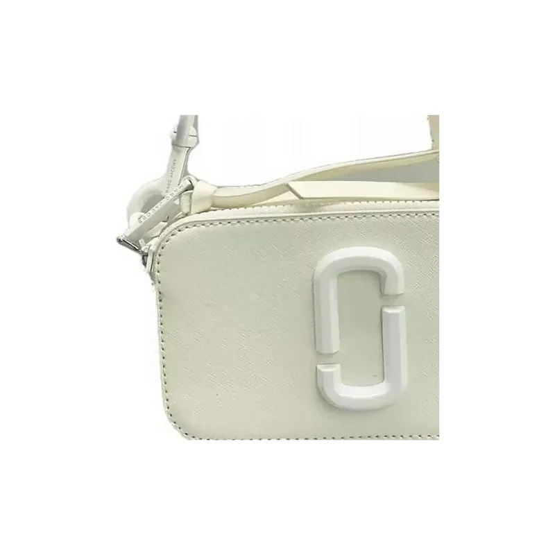 MARC JACOBS Leather Crossbody Bag, Shoulder Bag Women's White-4