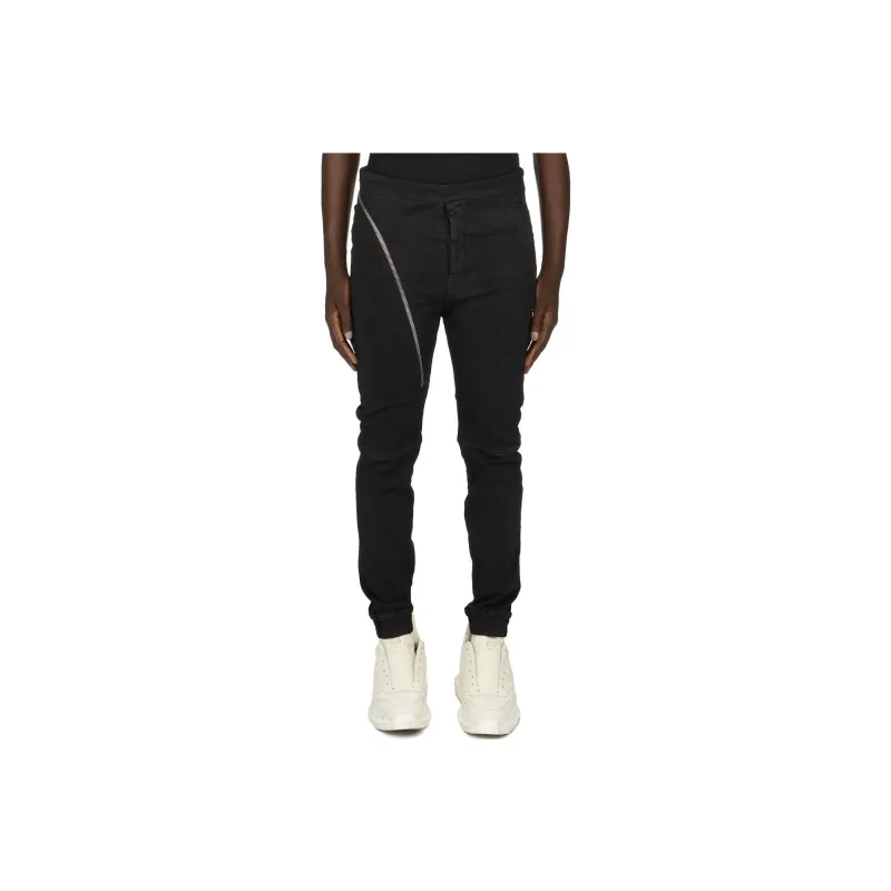 RICK OWENS Aircut Decorative zip Skinny Joggers-0