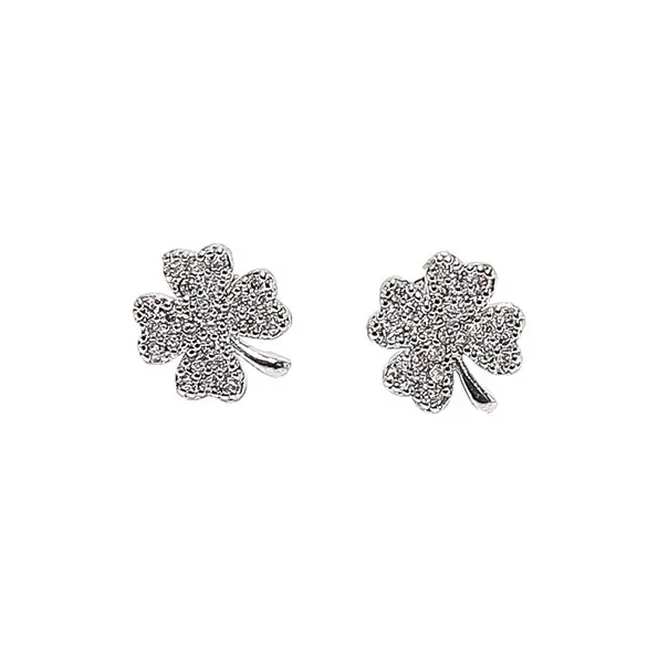 WIR ORNAMENTS Gold Plated Copper Stud Earrings Women's-0