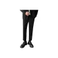 Black Ankle-Length Fleece-Lined Pants