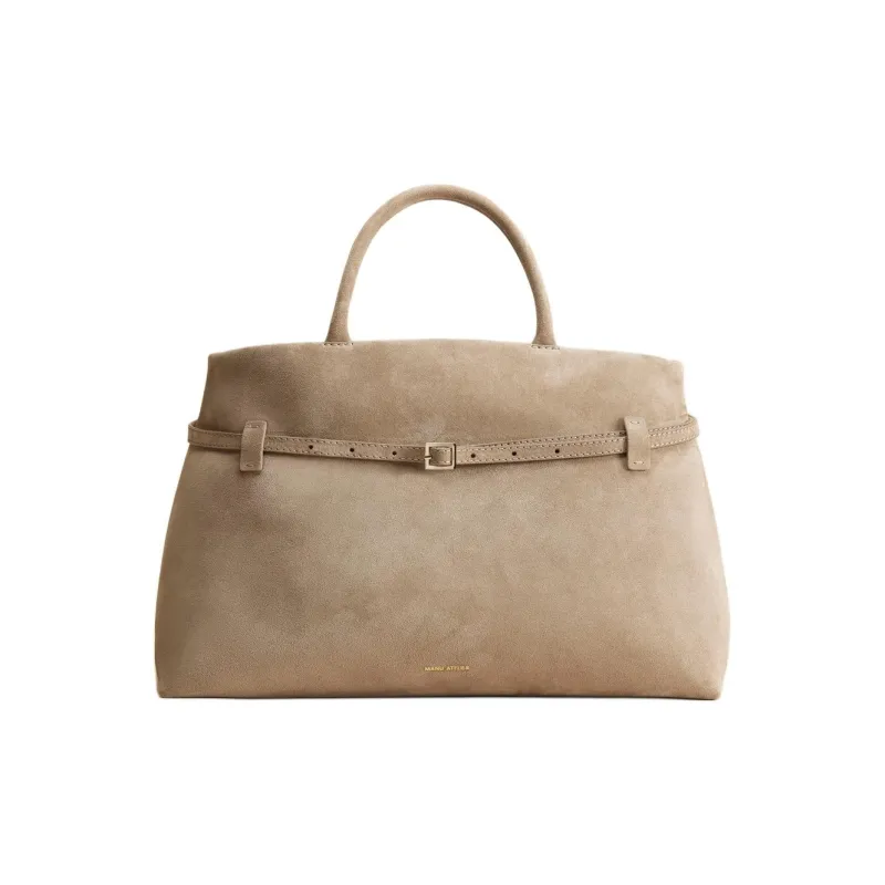 Manu Atelier Suede Handbag Women's Linen-0