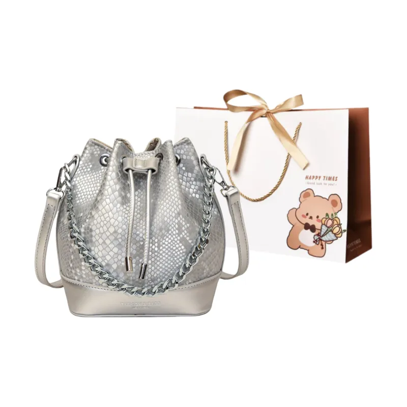 ERANGBEAR PU Bucket Bag, Crossbody Bag Women's Multicolor-7