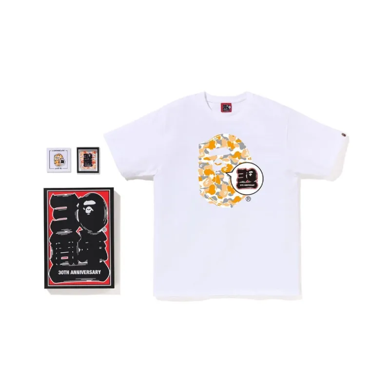 A BATHING APE Store Fukuoka Bape 30th Anniversary Ape Head Tee Set-0