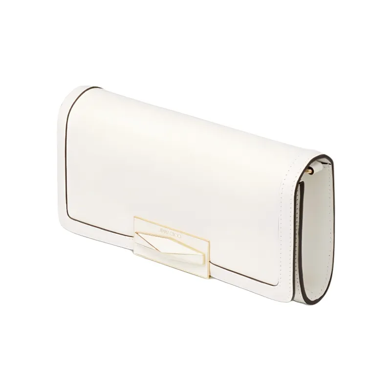 Jimmy Choo Diamond Calfskin Baguette Bag Handbag Shoulder Bag Women's White-1